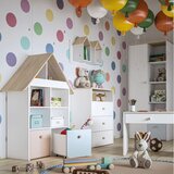  Noćni stočić BUBO 58x69 cm bela/svetli buk | Eponuda.com