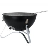 ProGarden / BBQ Collection prenosni žar na oglje s pokrovom Ø 37 cm – kromirana rešetka, ventilacija, črna | Shoptok.si