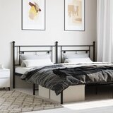 vidaXL Kovinsko posteljno vzglavje črno 200 cm | Shoptok.si