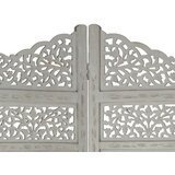 Sobna pregrada s 4 panela siva 160 x 165 cm masivno drvo manga | shoptok.hr