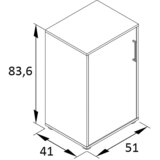 MID.YOU Arhivska Omara Hank, Črna, Barva Hrasta | Shoptok.si