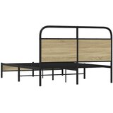  Okvir kreveta bez madraca boja hrasta sonome 140x190 cm drveni | shoptok.hr