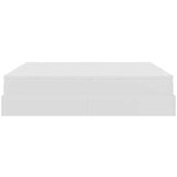 vidaXL Otomanski posteljni okvir z vzmetnico bel 160x200 cm um. usnje | Shoptok.si
