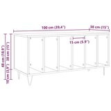  Ormar za ploče Crni hrast 100 x 38 x 48 cm Konstruirano drvo | shoptok.hr