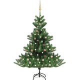 vidaXL umjetna božićna kavkaska jela LED s kuglicama zelena 150 cm | shoptok.hr