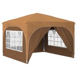 vidaXL Zložljivi šotor za zabave 290 x 290 x 245 cm Bež, (5000218834) | Shoptok.si