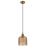 Luster na sajli ROCCO 1xE27/15W/230V zlatan/zadimljeno-bež | Eponuda.com