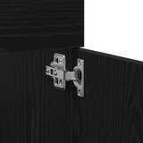  Kupaonski Ormar s Ugrađenim Lavabo - Umivaonikom Crni Hrast Konstruirano Drvo | shoptok.hr