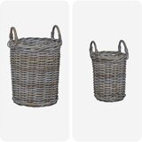  Košara za saksije s pohranom 2 pcs Siva Kubu Ratan | Eponuda.com