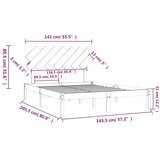  Okvir za krevet bijeli 140 x 200 cm od masivnog drva | Eponuda.ba
