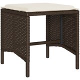  4-dijelni set vrtnih sofa od poliratana s jastucima smeđi | shoptok.hr