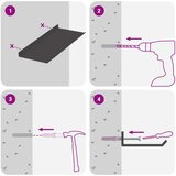  Polica na zidu s policom Zidne 2 pcs Crna 40 x 18 x 2 5 cm | shoptok.hr