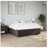 vidaXL Okvir za krevet bez madraca tamnosmeđi 200x200 cm od tkanine Cijene