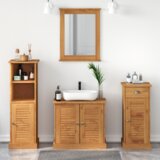 vidaXL Set namještaja za kupaonicu 4 pcs boja meda 37 x 34 x 110 cm Cijene