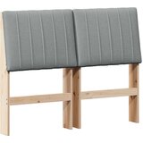 vidaXL Tapecirani uzglavlje Svijetlo siva 120 cm Čvrsto borovo drvo | shoptok.hr