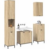  Set namještaja za kupaonicu s ladicama Zidne Sonoma hrast | shoptok.hr