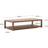 Kave Home Mizica iz masivnega tika v naravni barvi 70x150 cm Sashi – | Shoptok.si