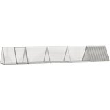 vidaXL Kletka za zajce siva 504,5x80,5x71 cm pocinkano jeklo | Shoptok.si