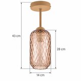 Brilagi LED plafonski luster R GLASS 1xE27/60W/230V prečnik 14 cm bež/zadimljeno braon | Eponuda.com