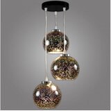  Kemar NP/3/W/D3 - Luster na sajli KULE 3D 3xE27/60W/230V | Eponuda.com