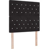  Postelja z vzmetnico z vzmetnico Črna 90 x 190 cm Žamet, (5000126509) | Shoptok.si