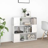 vidaXL Ormarić za knjige / pregrada visoki sjaj bijeli 100x24x94 cm | shoptok.hr