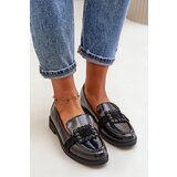 VINCEZA Lacquered Women's Moccasins With Decoration Black 58389 | shoptok.hr