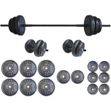 Set tegova Platinum sa šipkom, 75 kg, Crni