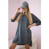 Kesi Dress with a hood and a longer graphite back | shoptok.hr