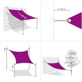  Jedrilica za sunčevu sjenu 4 x 5 x 5 m HDPE | shoptok.hr