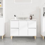 The Living Store Omarica za umivalnik visok sijaj bela 80x33x60cm inženirski les - Omarica Za Umivalnik, (21436895) | Shoptok.si