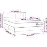  Krevet s oprugama i madracem svjetlosivi 140x190 cm baršunasti | shoptok.hr