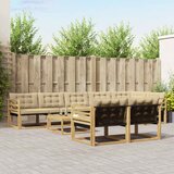  Set vanjskih sofa 9 kom. Bijela i bež Cijene