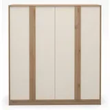 Kremno belagarderobna omara v hrastovem dekorju 180x197,5x53 cm Dennis –