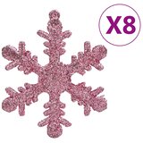  Set božićnih kuglica od 111 komada ružičasti od polistirena | shoptok.hr