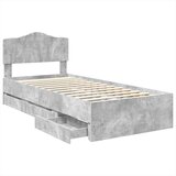  Okvir za krevet s ladicama Betonski sivi 90 x 200 cm - Beton siva 90 x 200 cm | shoptok.hr