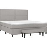  Box spring postelja z vzmetnico svetlo siva 160x200 cm žamet, (20897647) | Shoptok.si