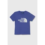The North Face Otroška kratka majica EASY TEE vijolična barva