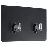 kukica dvostruka samolepljiva 8 x 2 x 14,5 ps/pvc crna 9067103