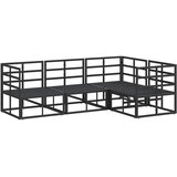  Sjedeća garnitura za vrt s jastukom 4 pcs Crna Aluminij | shoptok.hr