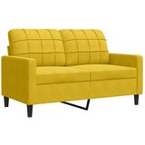  2-dijelni set sofa s jastucima žuti baršunasti | shoptok.hr