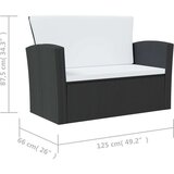  8-dijelna vrtna garnitura od poliratana s jastucima crna | shoptok.hr