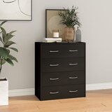 vidaXL Komoda s 4 predali 60x30,5x71 cm črn Cene