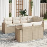  7-dijelni set vrtnih sofa od poliratana s jastucima bež 66 x 62 x 69 cm | shoptok.hr