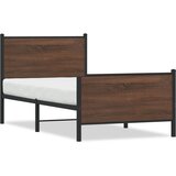  The Living Store Kovinski posteljni okvir z vzglavjem in vznožjem 90x190 cm - Posteljni Okvir, (21458111) Cene