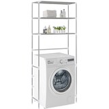 vidaXL Stojalo za nad pralni stroj 3-nadstropno srebrno 69x28x169 cm, (20769025) | Shoptok.si
