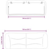  Jastuk za uzglavlje Hvar boja cappuccina 140 cm od umjetne kože | shoptok.hr