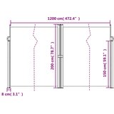  Bočna tenda na uvlačenje terakota 200x1200 cm | shoptok.hr