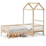  Dnevni krevet s krovom bez madraca 80x200 cm Masivno drvo | shoptok.hr