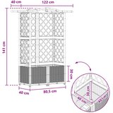  Povišeni krevet s mrežom i krovom Crna 122 x 40 x 141 cm PP | shoptok.hr
